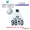 Caravana Electronica DATAMARS Oficial SENASA Binomio 25 Unid. BLANCA