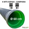 Tubo Alcantarilla PEAD ECOLINE Unión Campana 0.60 cm x 6 mts