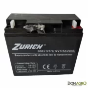Bateria de Gel 12v 17 Amp. Zurich