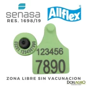 Caravana  Electronica ALLFLEX Oficial SENASA Binomio 25 Unid. ZONA LIBRE AFTOSA
