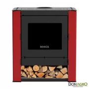 Estufa a leña Bosca Gold 500 Burdeo Black Vision 10.318Kcal
