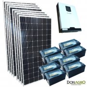 Kit Energia Solar para Casa 5000w Full 8 Paneles 8 Baterias