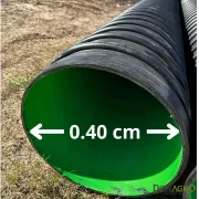 Tubo Alcantarilla PEAD ECOLINE Extremo Liso 0.40 cm x 6 mts