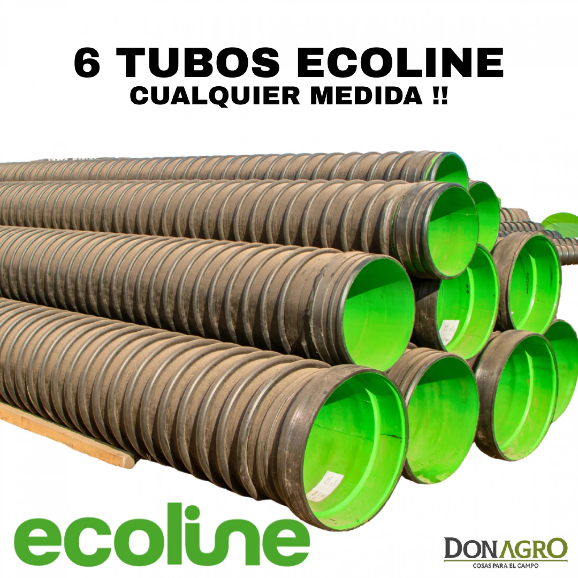 6 TUBOS ECOLINE - Cualquier Medida - Pago a 120 dias