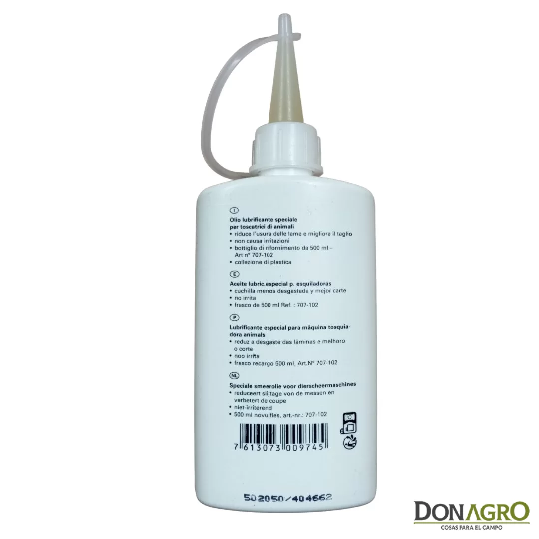 Aceite lubricante para peladoras y esquiladoras Heiniger 