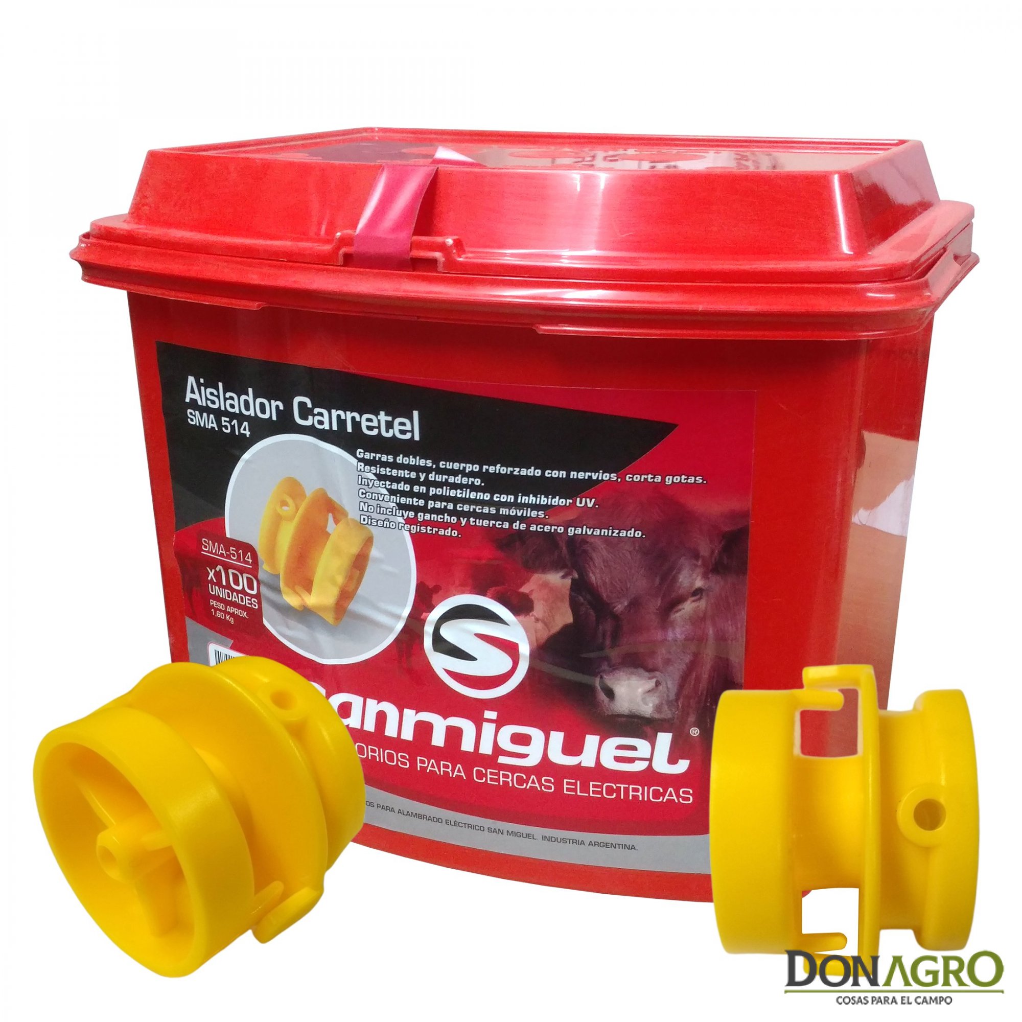 Aislador Carretel San Miguel (Balde 100 unid)