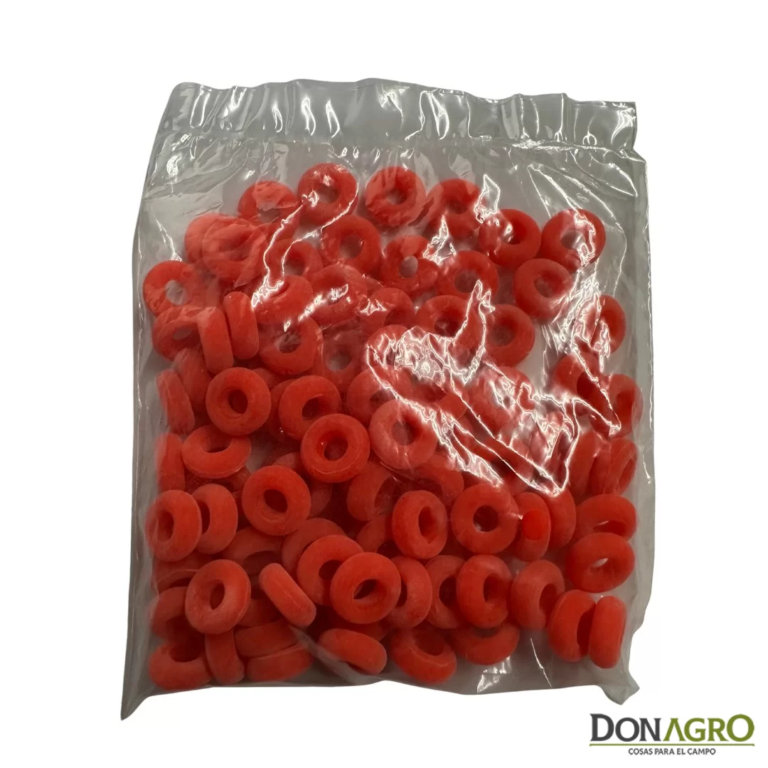 Anillos elastrator para castrar X 100 Unid. Rojos