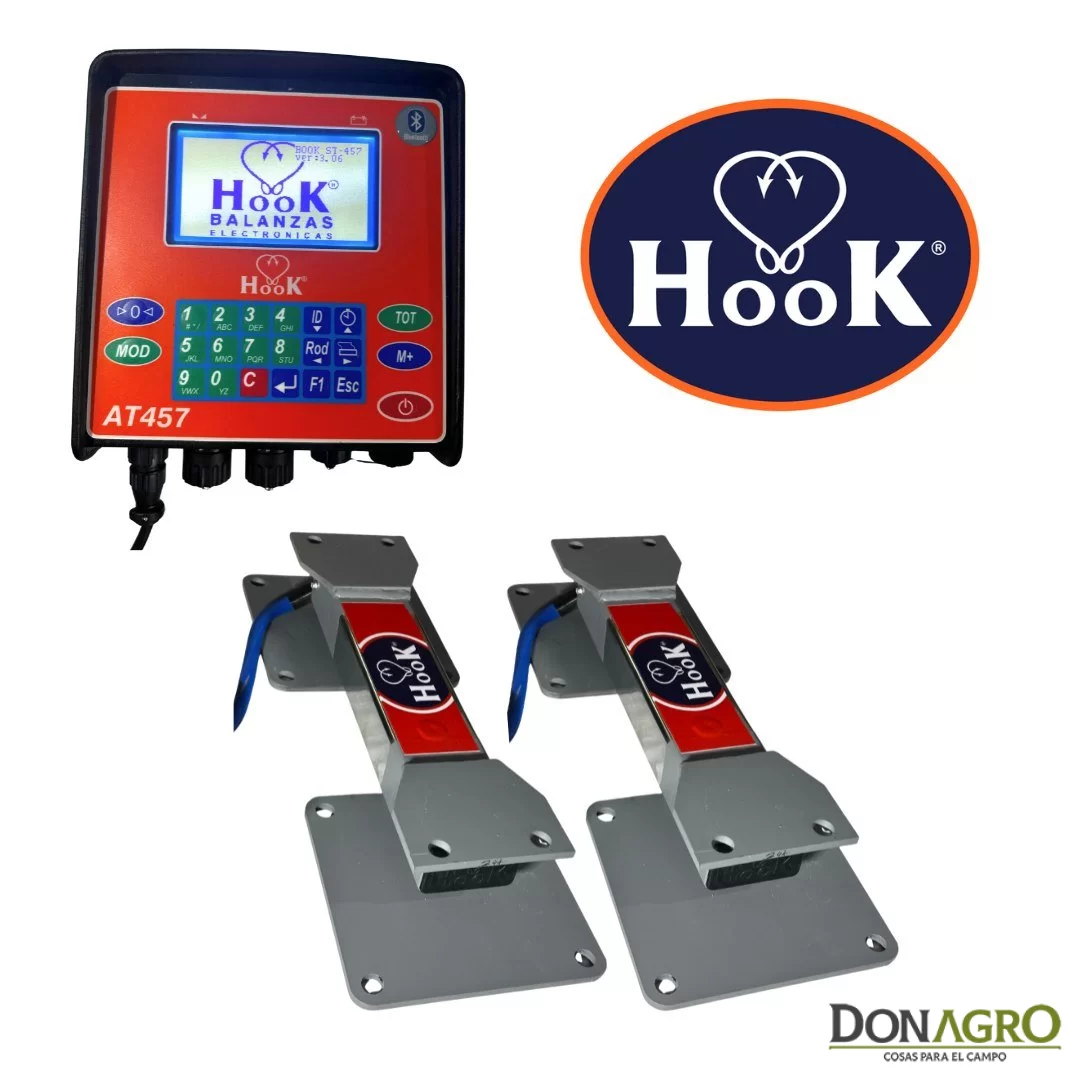 Balanza Hacienda de Barras 40cm HOOK AT 457 2500kg (BLUETOOTH apto BASTON)