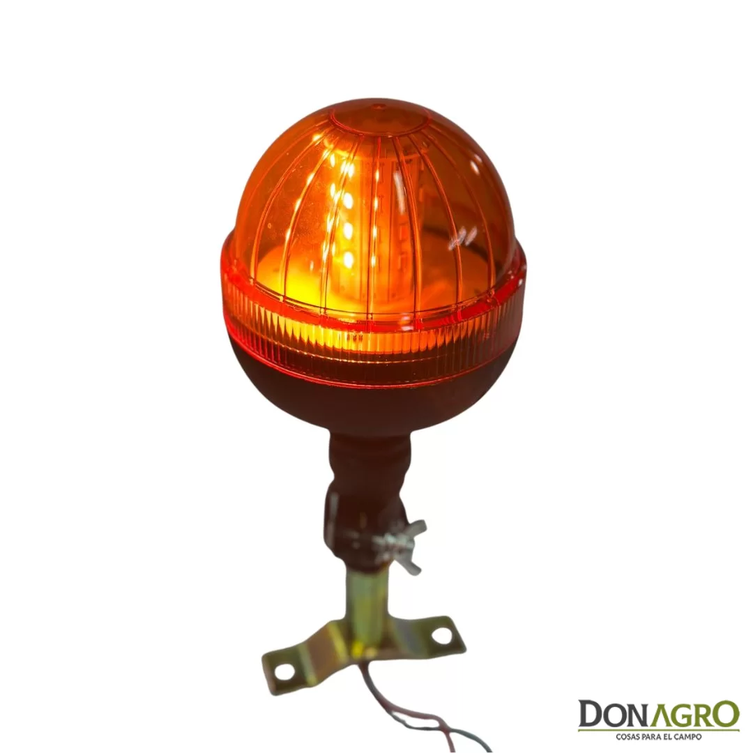 Baliza Agricola Vial LED Ambar Desmontable 12v/24v c/Soporte