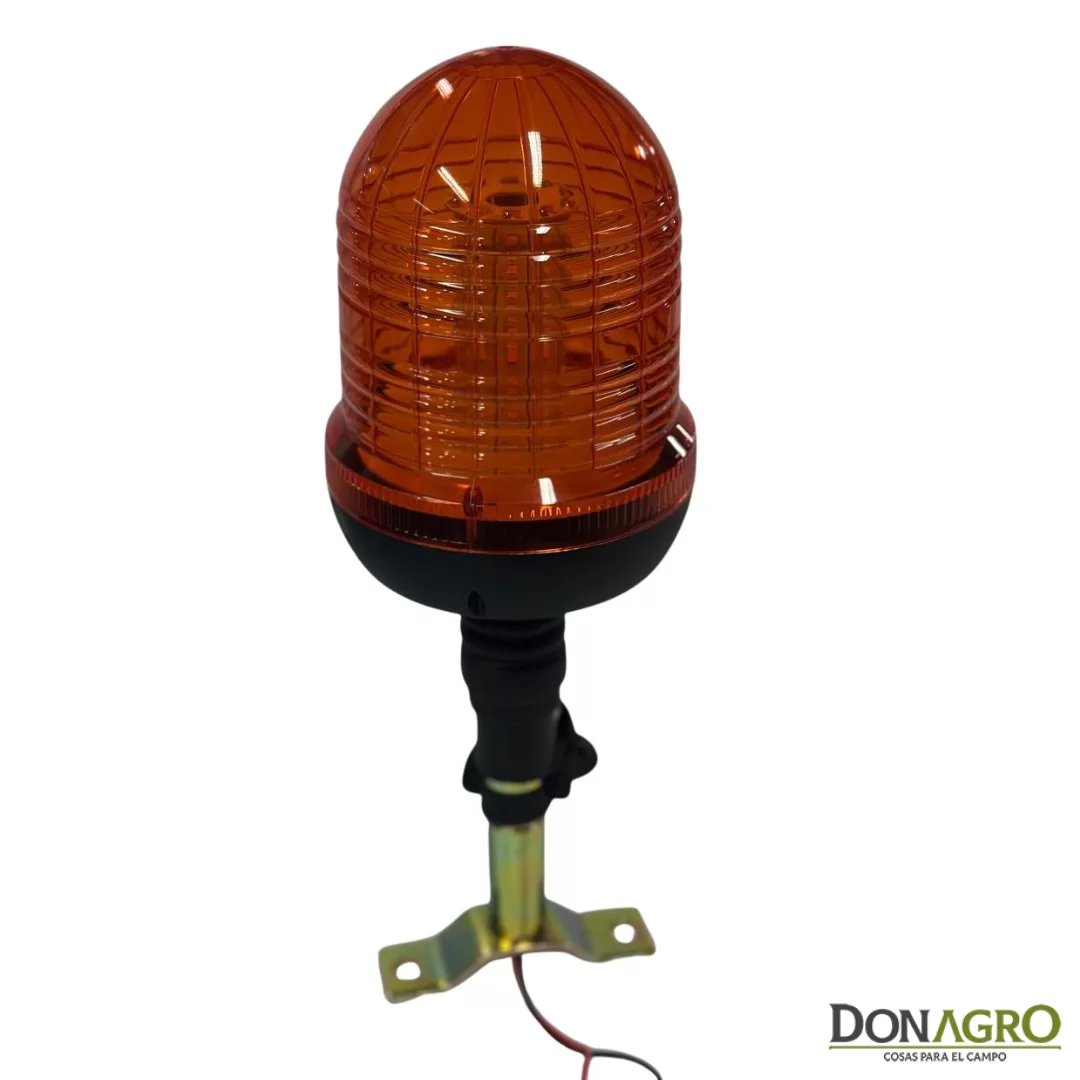 Baliza Agricola Vial LED Ambar Oval Desm 12v/24v c/Soporte
