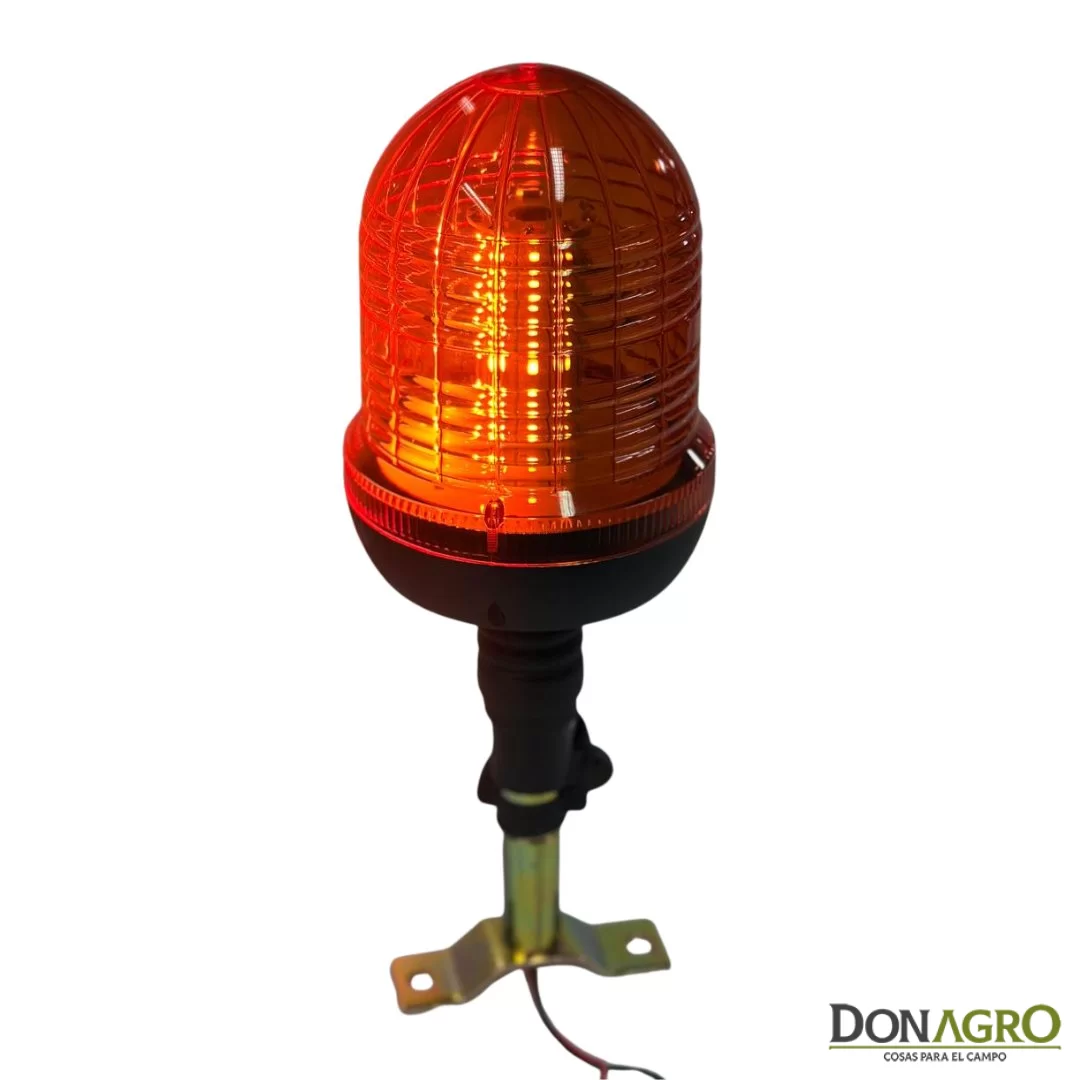 Baliza Agricola Vial LED Ambar Oval Desm 12v/24v c/Soporte