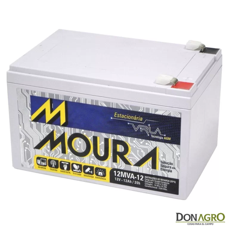 Bateria de Gel 12v 12 Amp. Moura