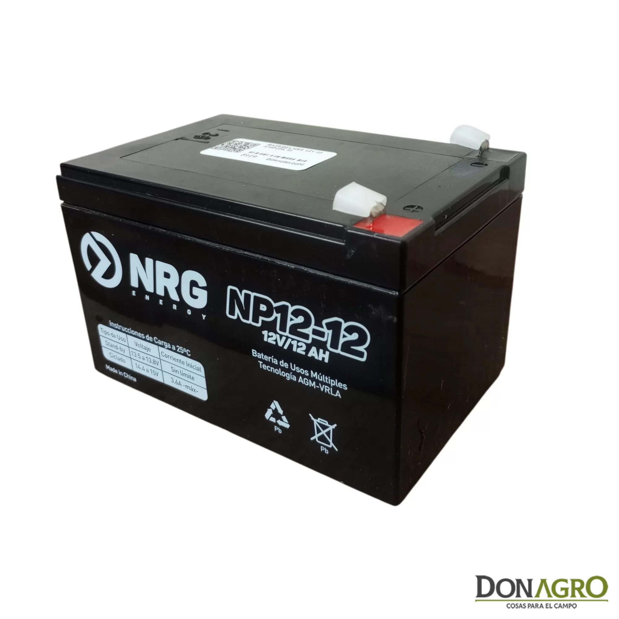 Bateria de Gel 12v 12 Amp. NRG