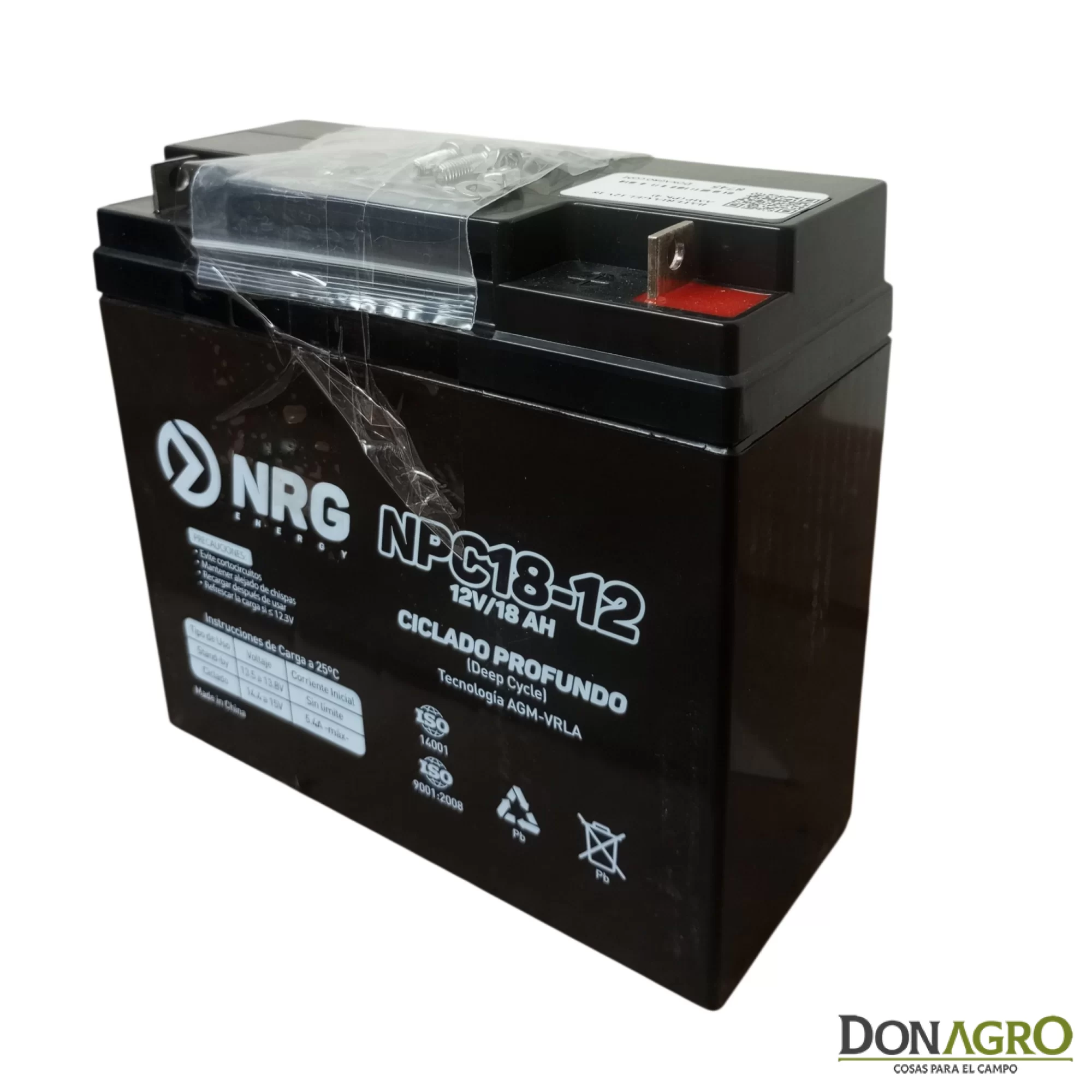 Bateria de Gel 12v 18 Amp. NRG