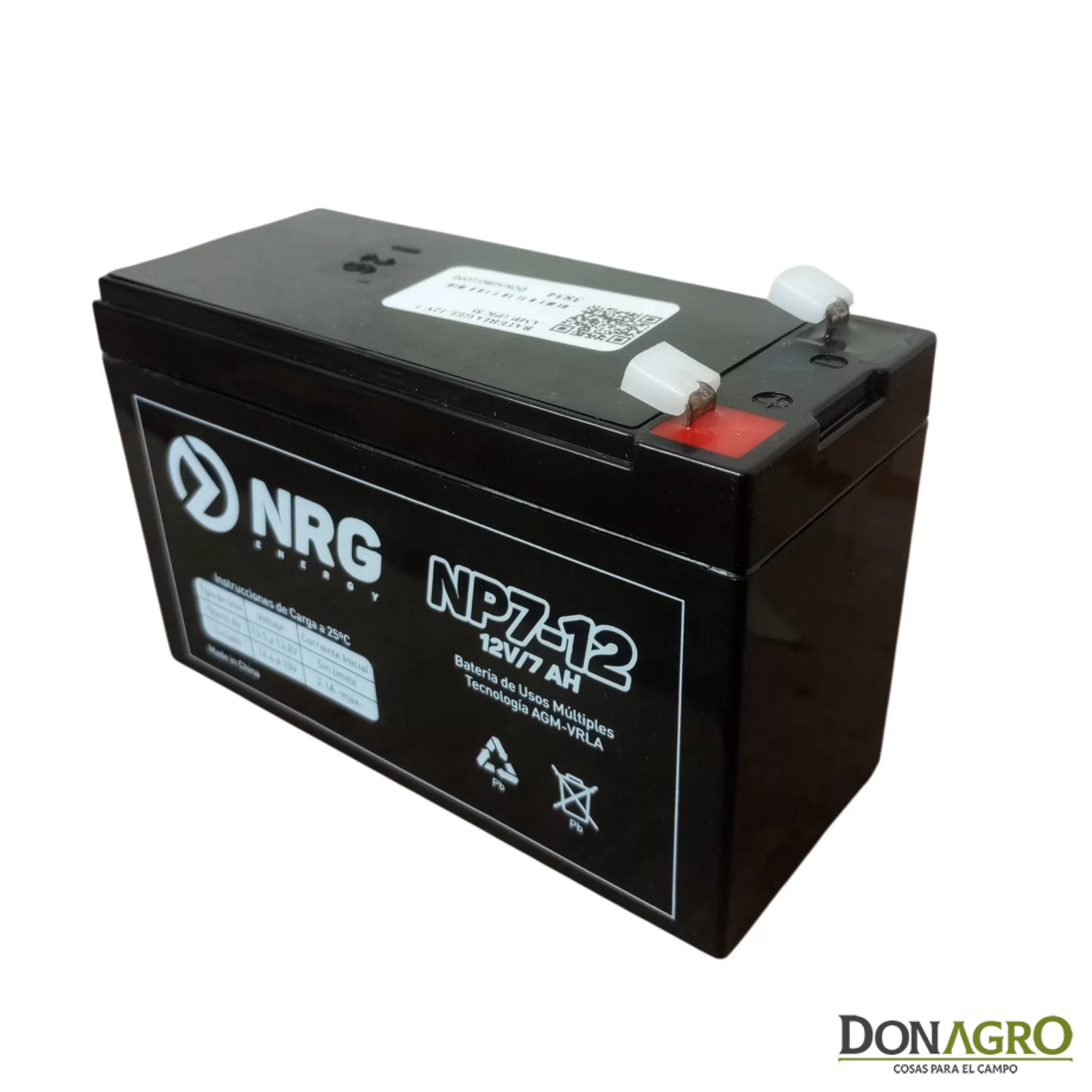 Bateria de Gel 12v 7 Amp. NRG