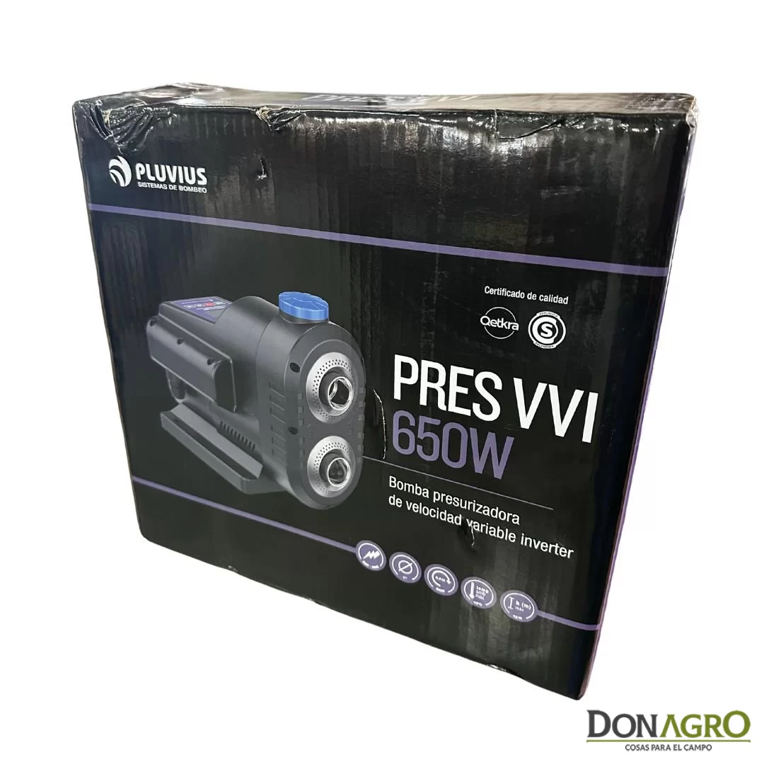 Bomba Presurizadora Inverter Pluvius 650 watts Velocidad Variable 