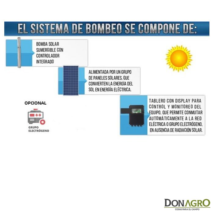 Bomba Solar Hibrida 30 mts 2