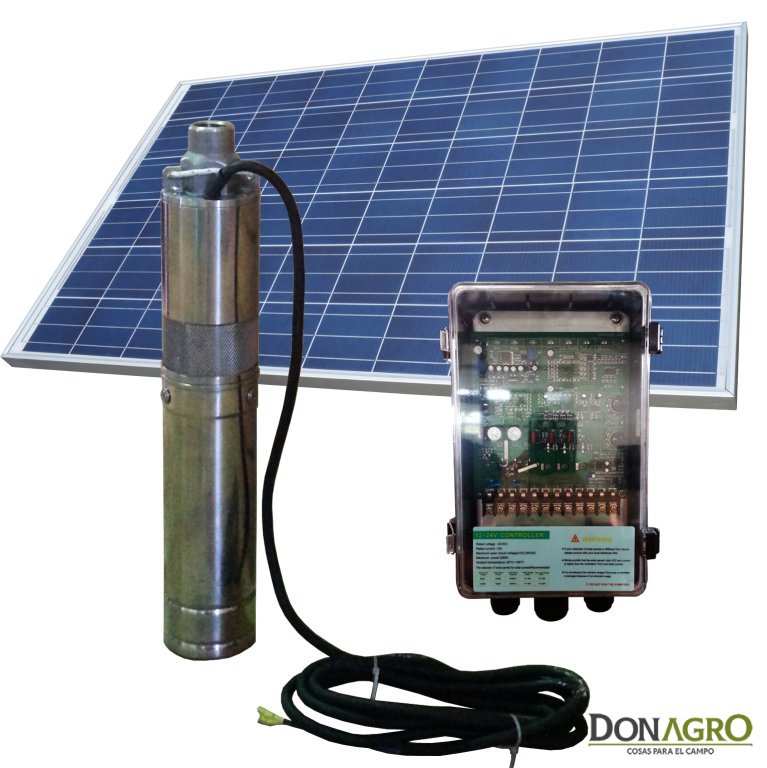 Bomba Solar Sumergible kit con soporte y panel 5000 lts/dia