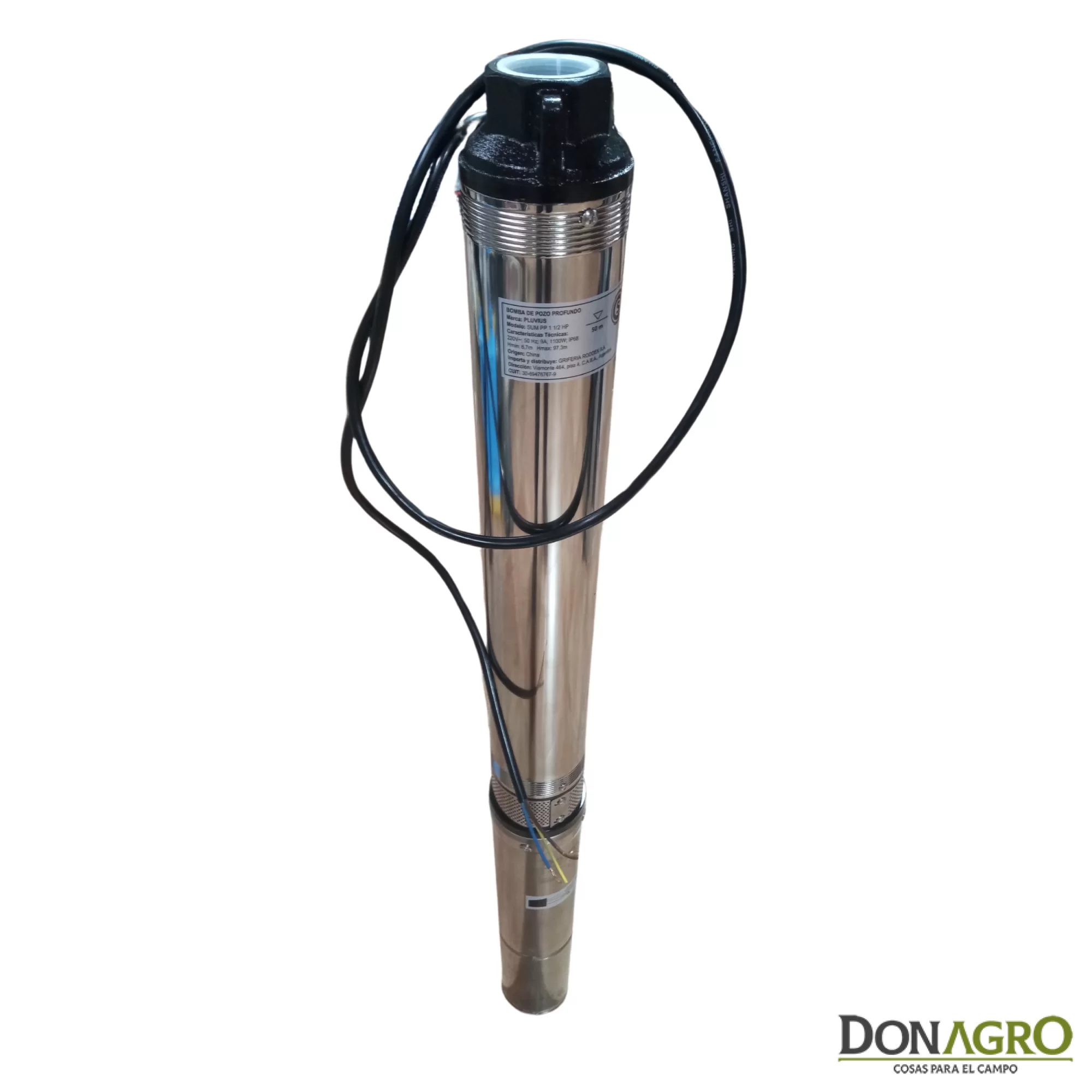 Bomba Sumergible Pluvius 2 HP 220v 1 1/2