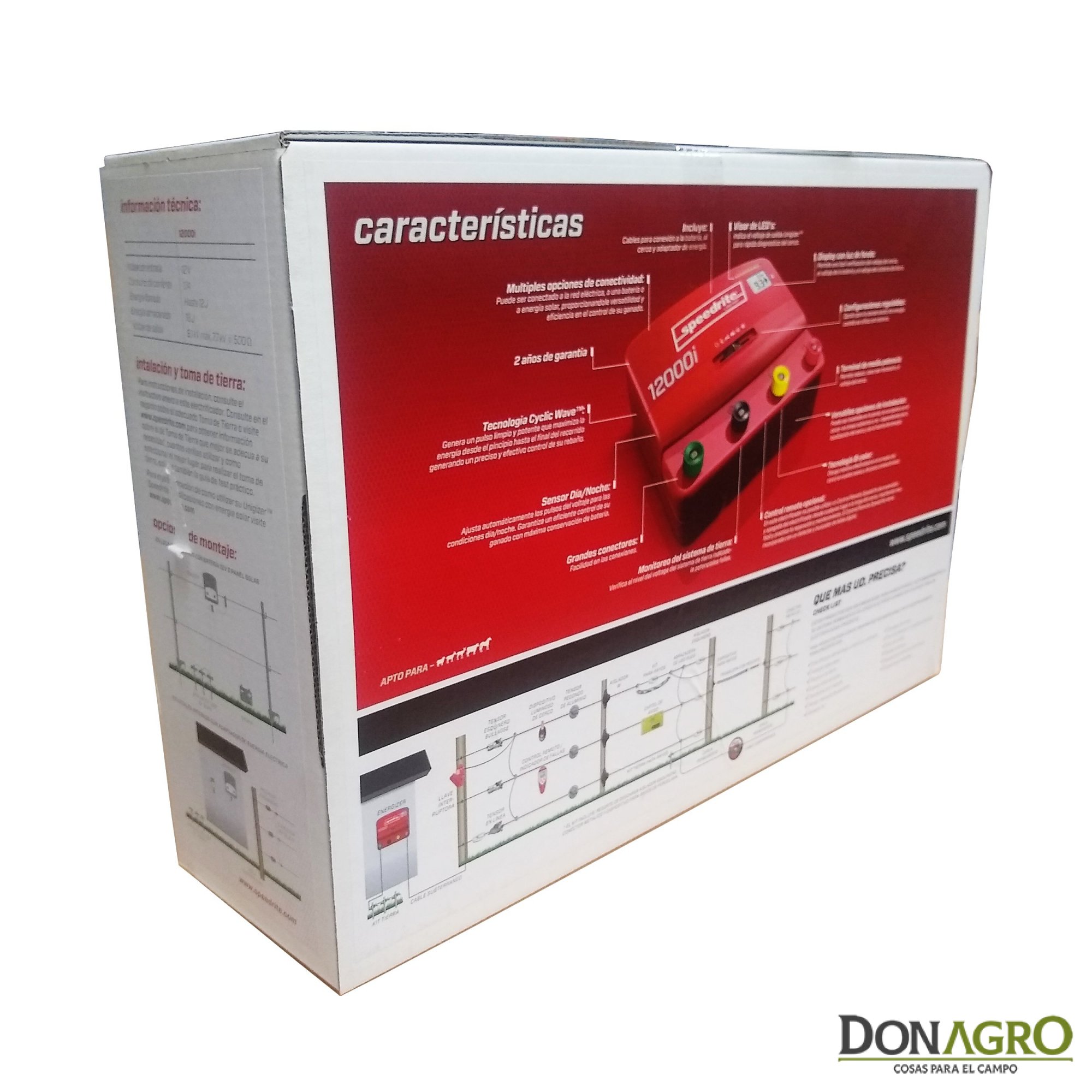 Boyero Electrificador 220v / 12v Speedrite 12000i 12j 120km