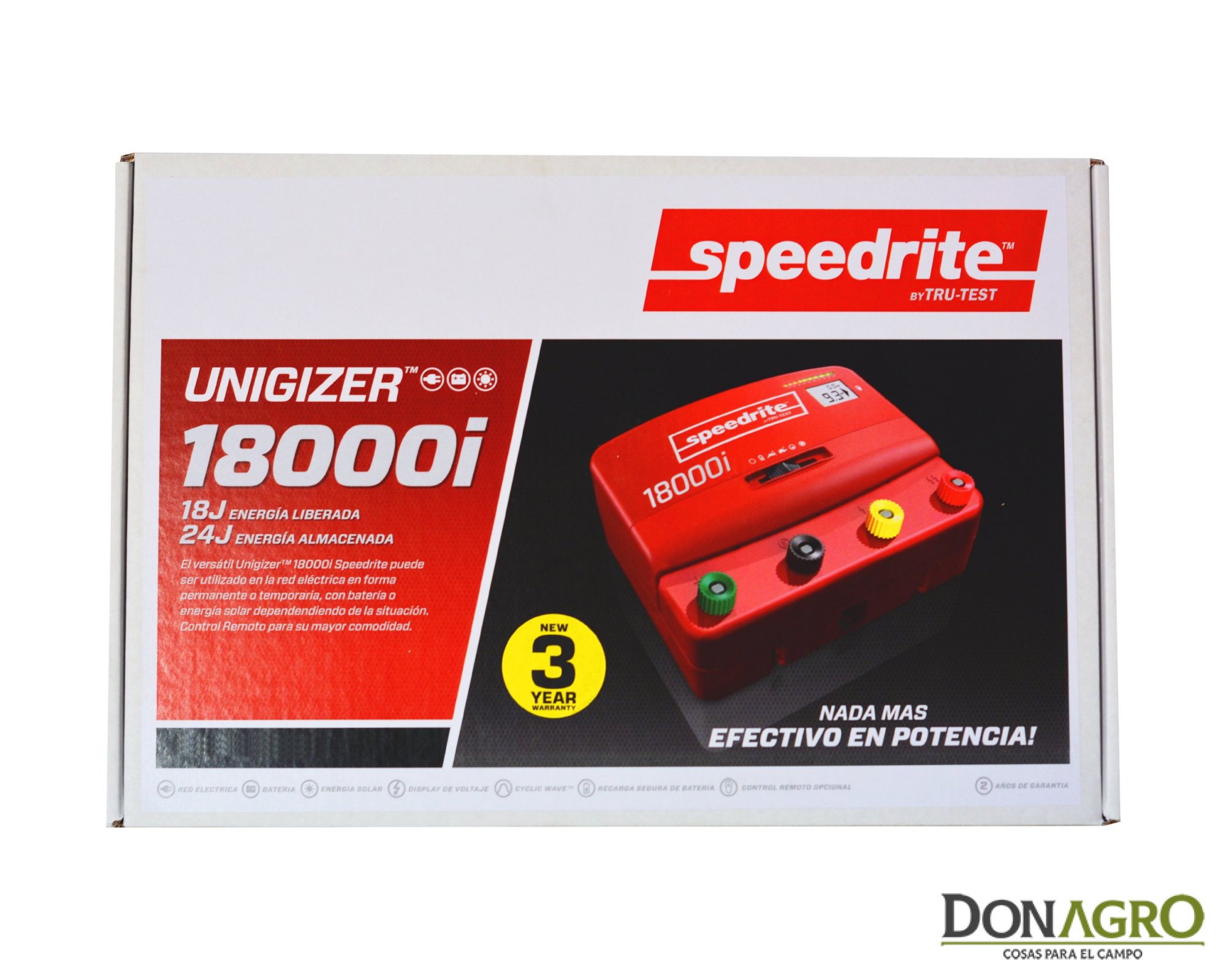 Boyero Electrificador 220v / 12v Speedrite 18000i 18j 180km