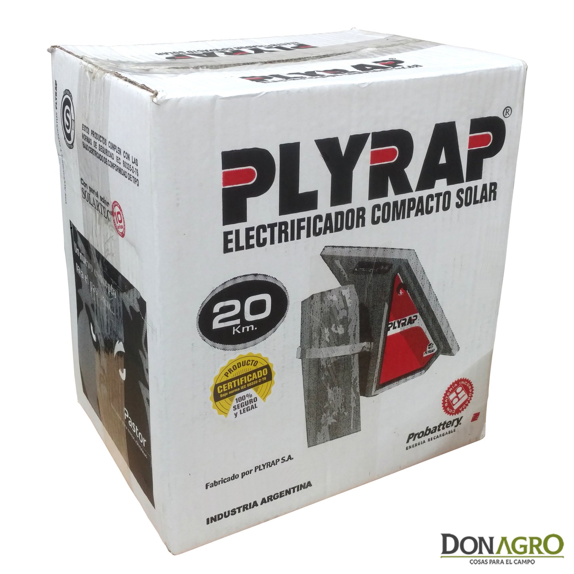 Boyero Electrificador Solar con Bateria Plyrap 0.7j 20km
