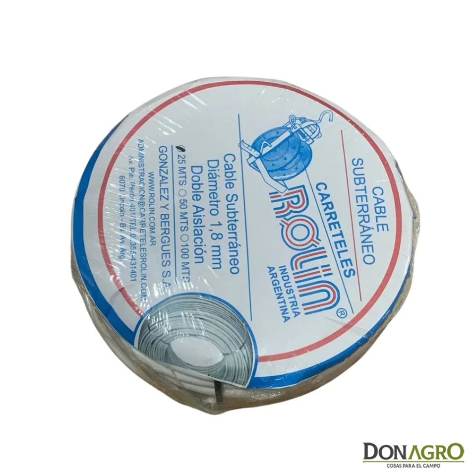 Cable subterráneo Rolin 1.8mm 25 mts