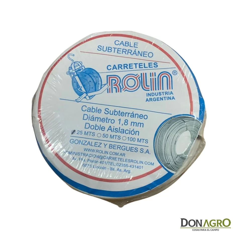 Cable subterráneo Rolin 1.8mm 25 mts