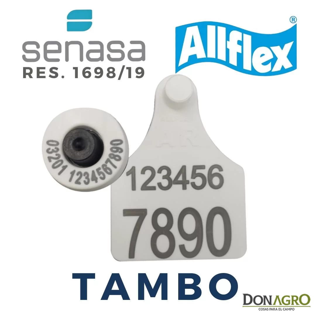 Caravana Electronica ALLFLEX Oficial SENASA BInomio 25 Unid. HDX TAMBO