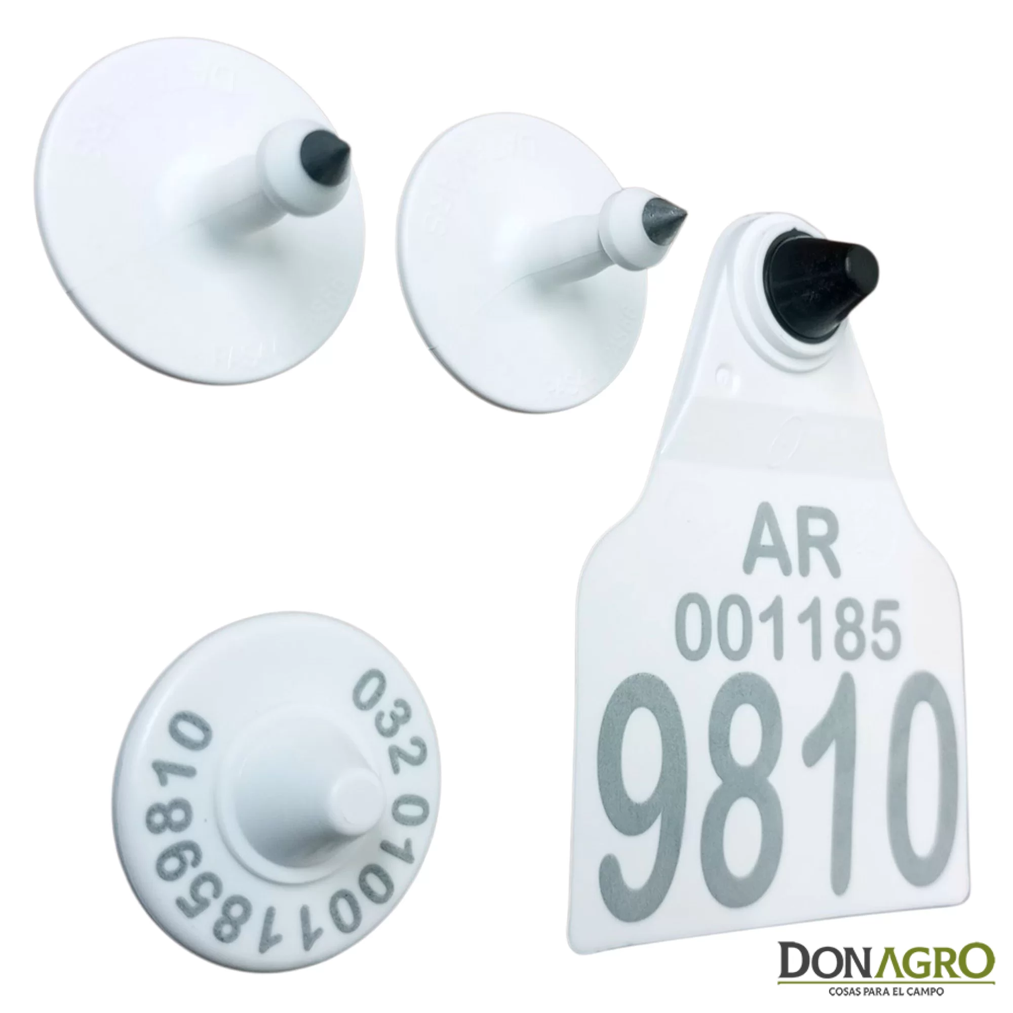 Caravana Electronica DATAMARS Oficial SENASA Binomio 25 Unid. BLANCA