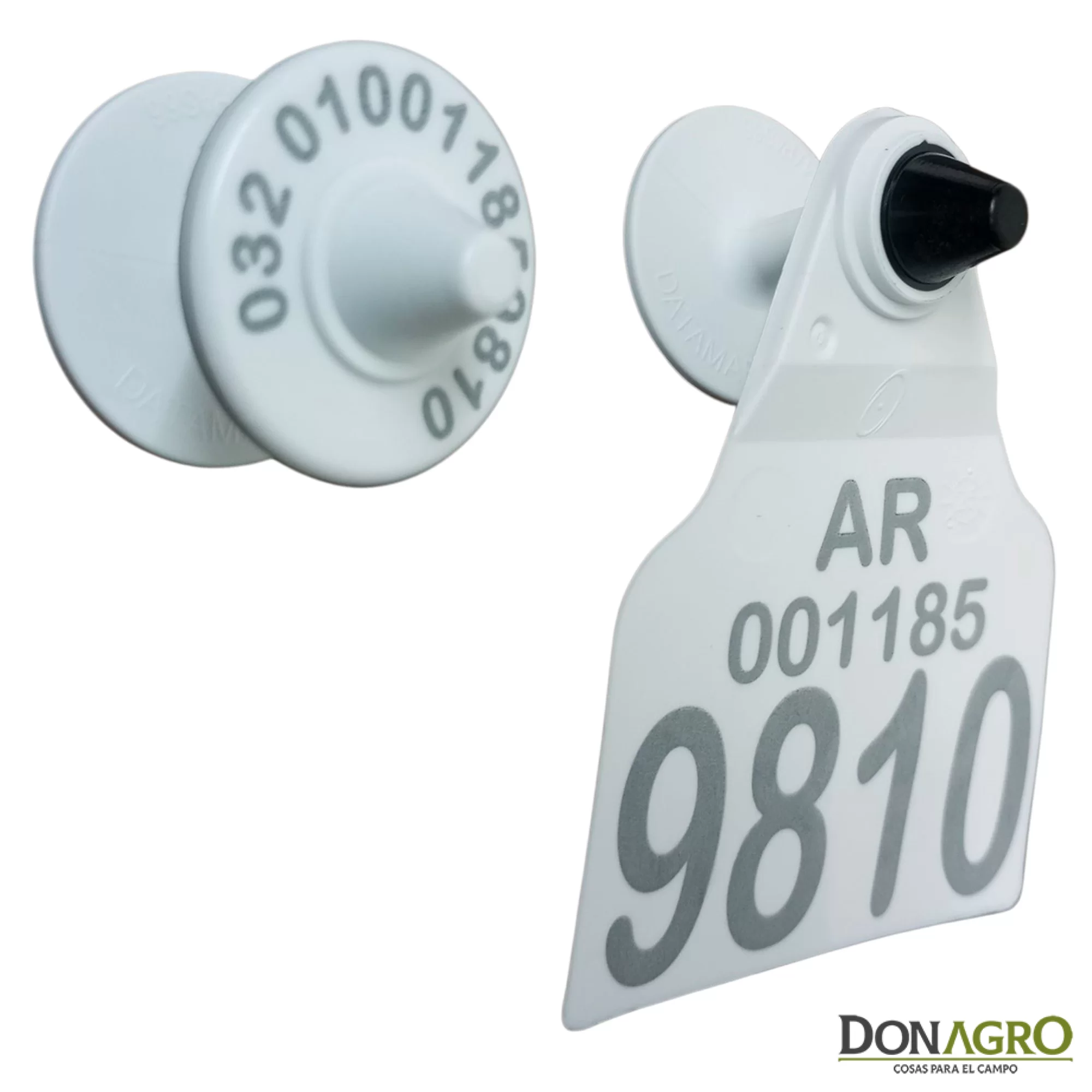 Caravana Electronica DATAMARS Oficial SENASA Binomio 25 Unid. BLANCA