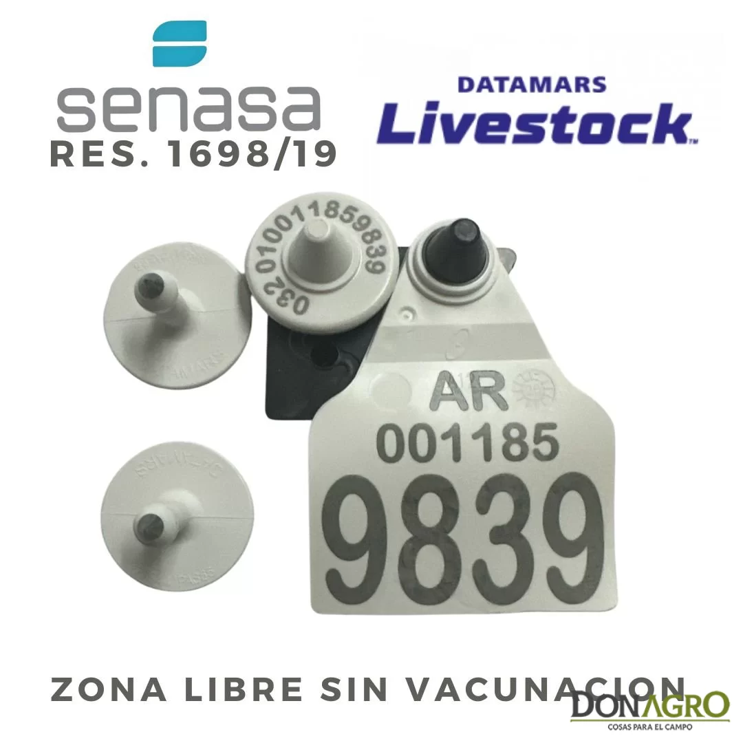 Caravana Electronica DATAMARS Oficial SENASA Binomio 25 Unid. HDX TAMBO