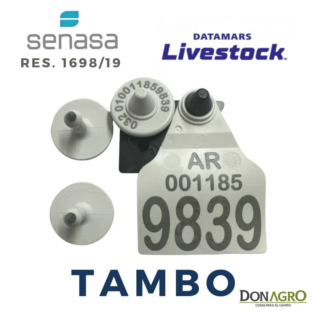 Caravana Electronica DATAMARS Oficial SENASA Binomio 25 Unid. HDX TAMBO