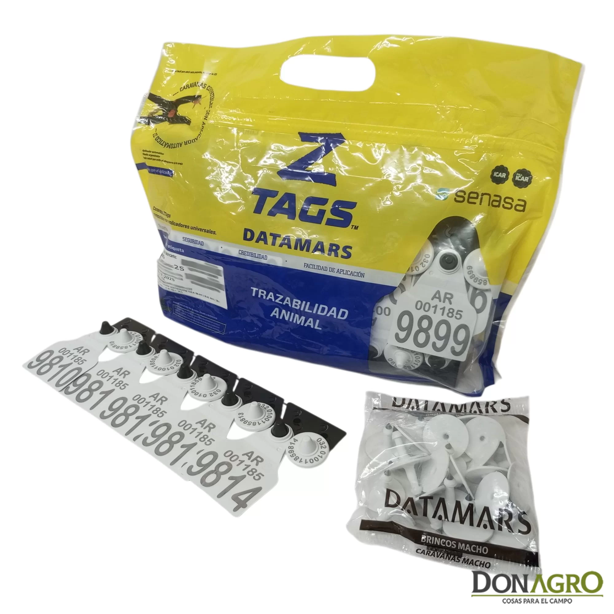 Caravana Electronica DATAMARS Oficial SENASA Binomio 25 Unid. HDX TAMBO