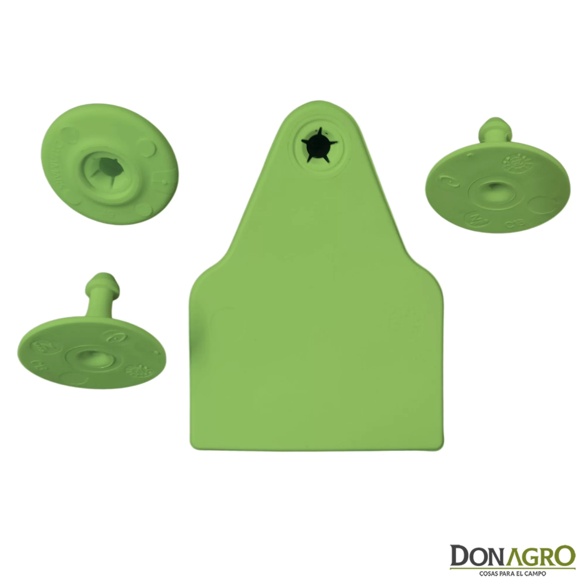 Caravana Electronica DATAMARS Oficial SENASA Binomio 25 Unid. VERDE ZONA LIBRE AFTOSA