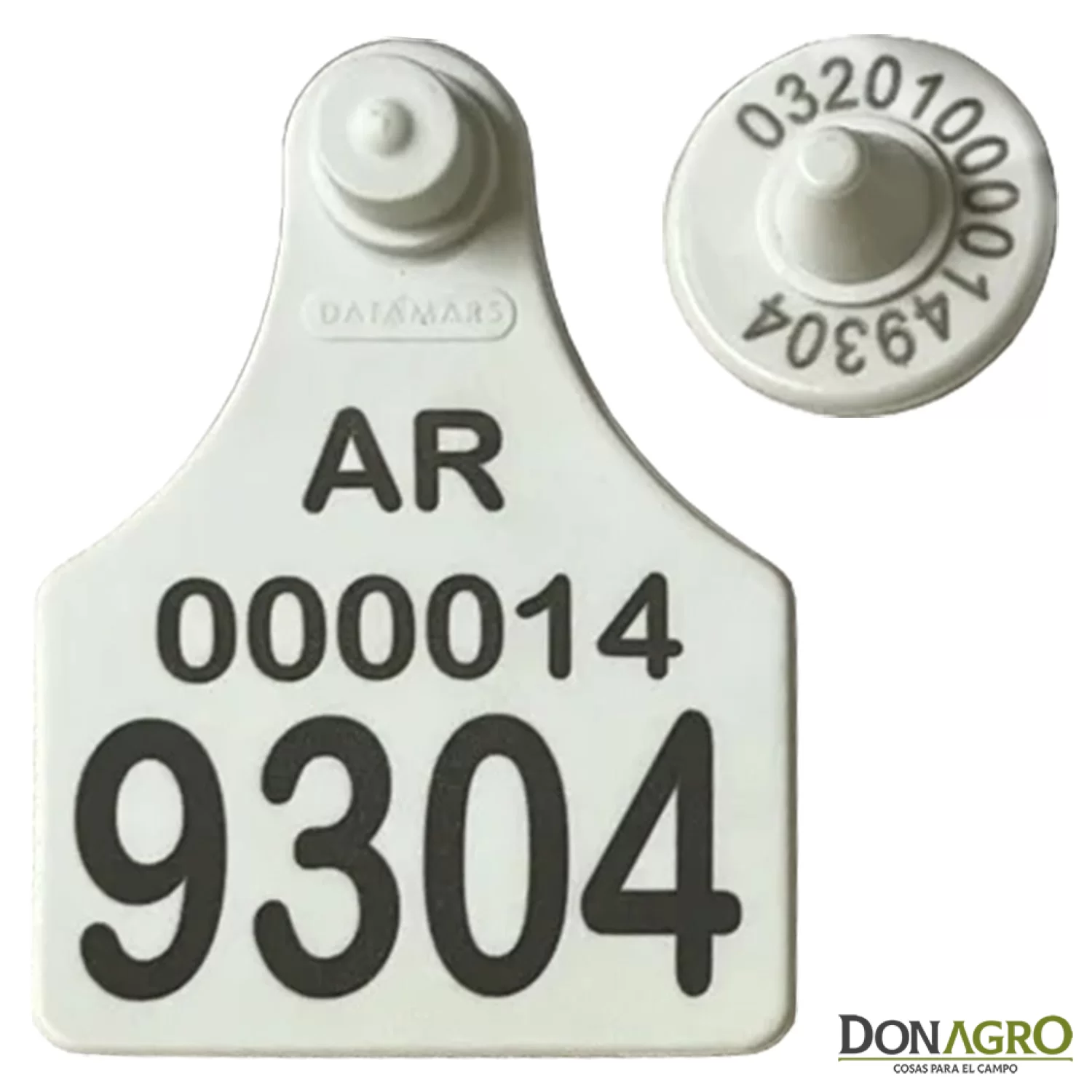 Caravana Electronica DATAMARS Oficial SENASA Binomio 25 Unid.BLANCA