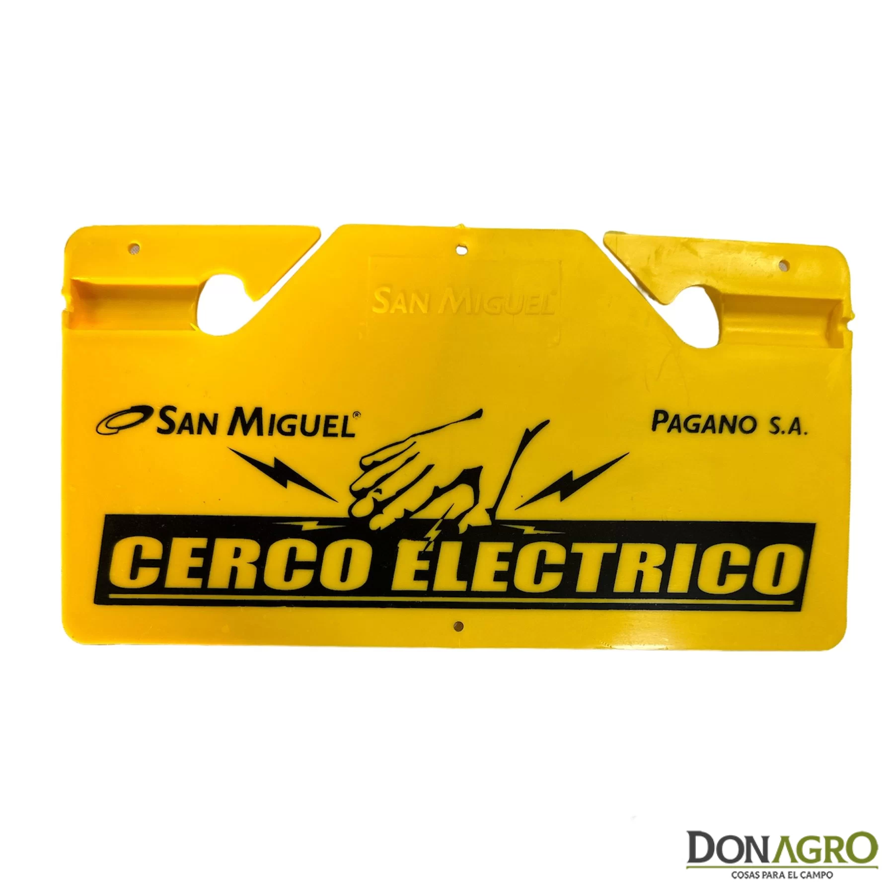 Cartel advertencia Cerco Electrico San Miguel