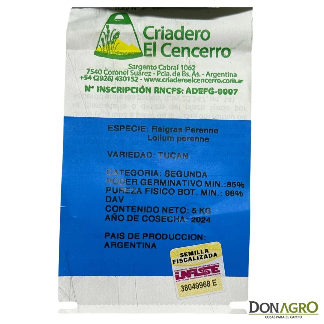 Césped Tucan x 5 kgrs EL CENCERRO