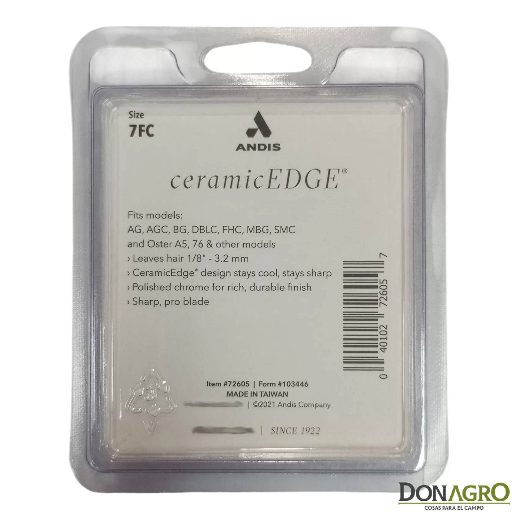 Cuchilla Andis N°7 FC CeramicEDGE 3.20mm