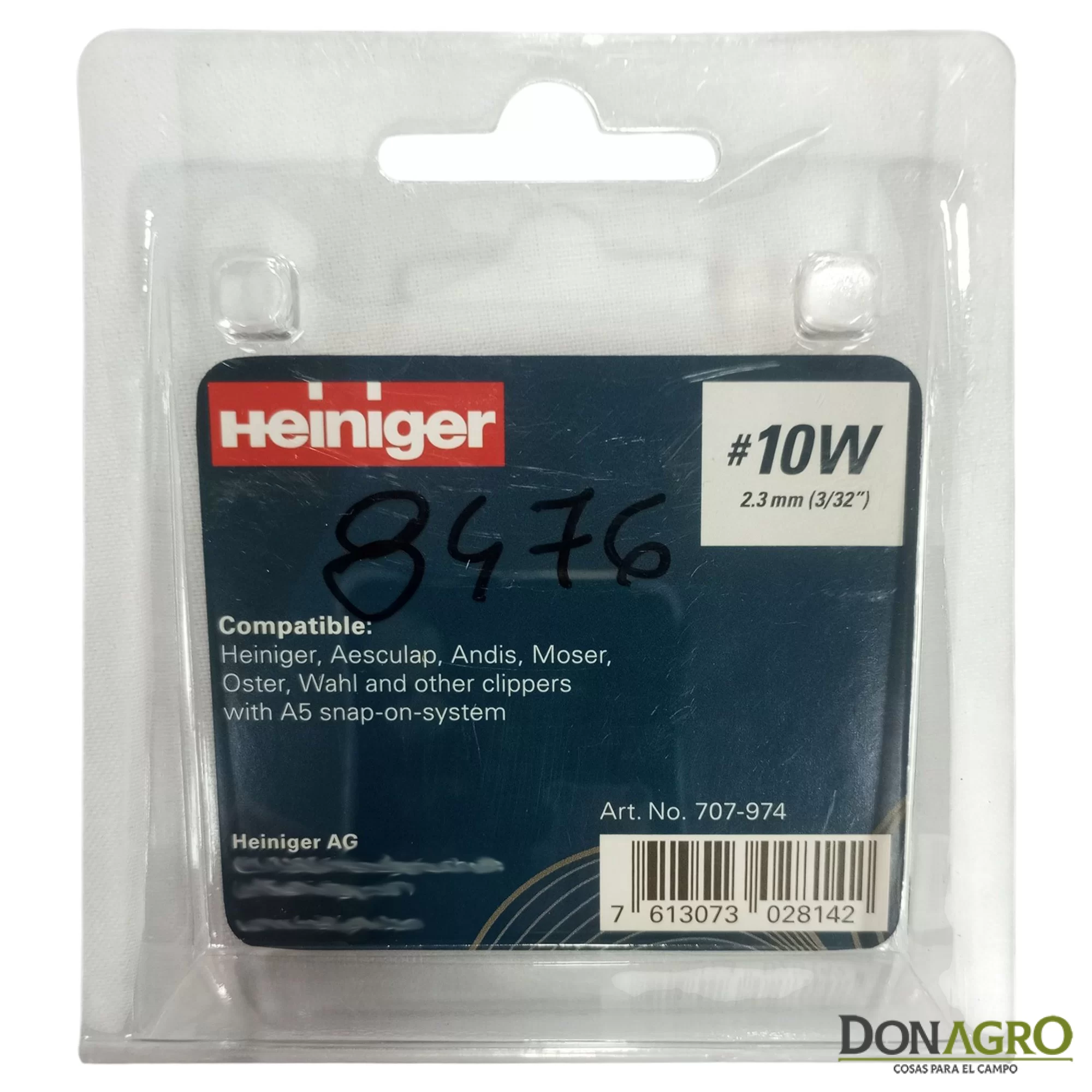 Cuchilla Heiniger Saphir N°10W 2.3mm