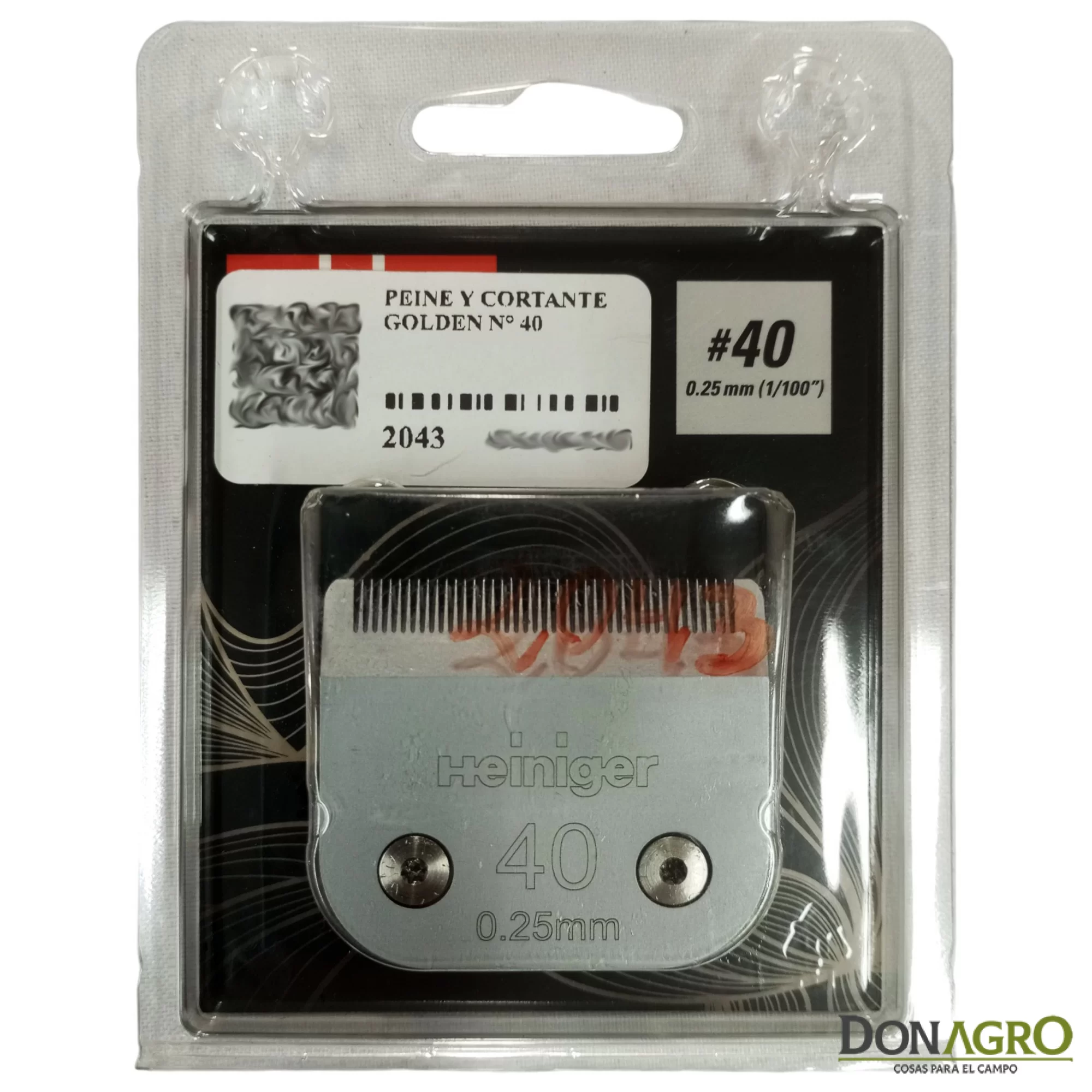 Cuchilla Heiniger Saphir N°40 0.25mm