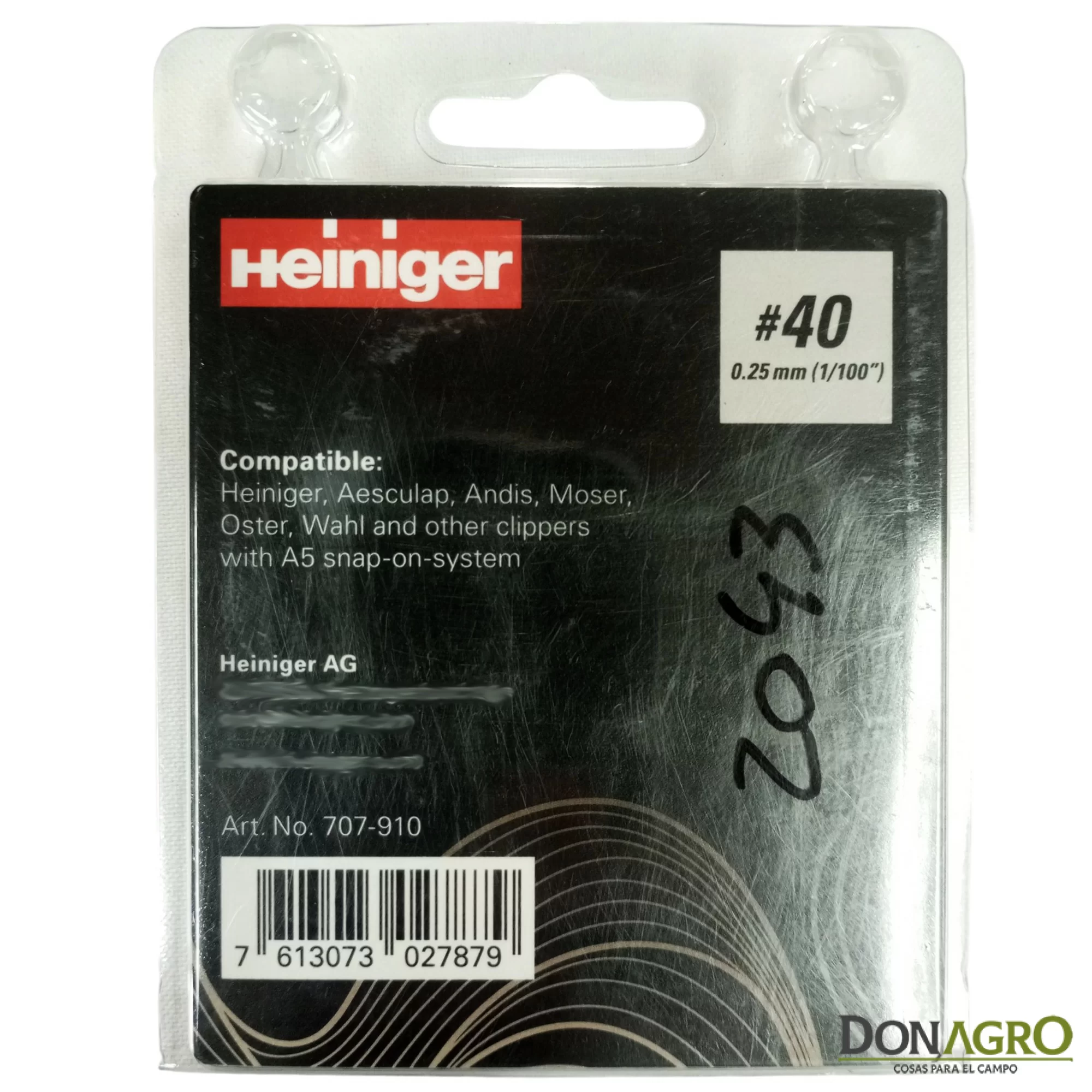 Cuchilla Heiniger Saphir N°40 0.25mm