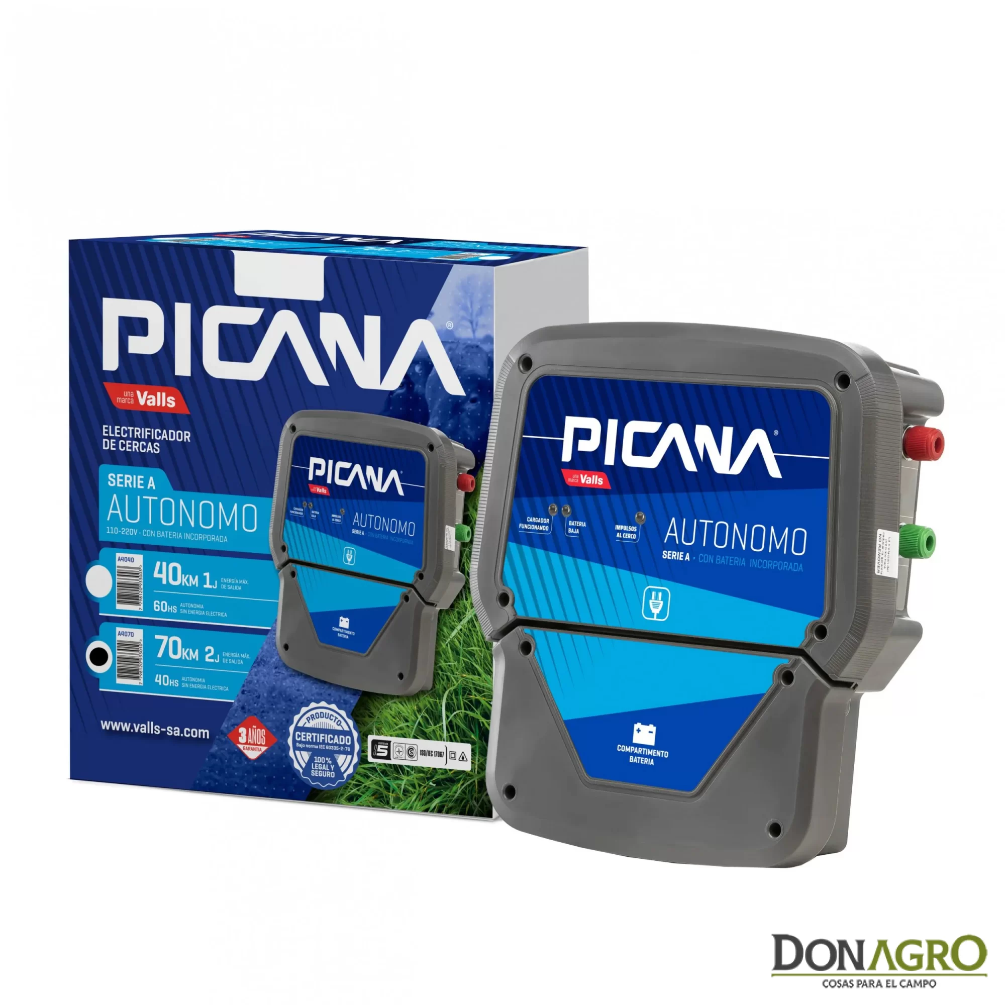 Electrificador 220v Autonomo con batería Picana 2.0j 70km