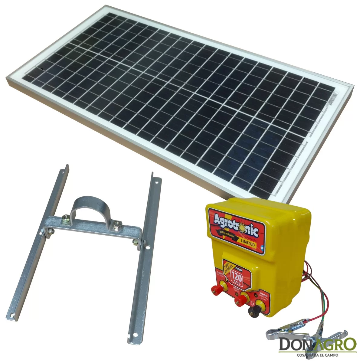 Electrificador Kit Solar 120km 2,4j Agrotronic 