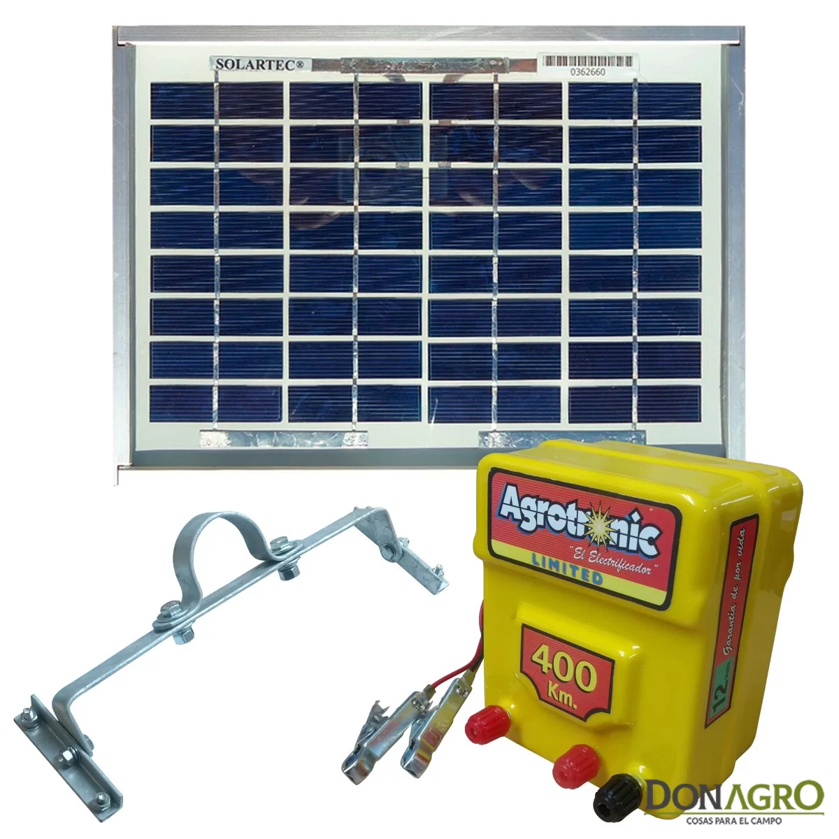 Electrificador Kit Solar 400km 3,2j Agrotronic SOLARTEC