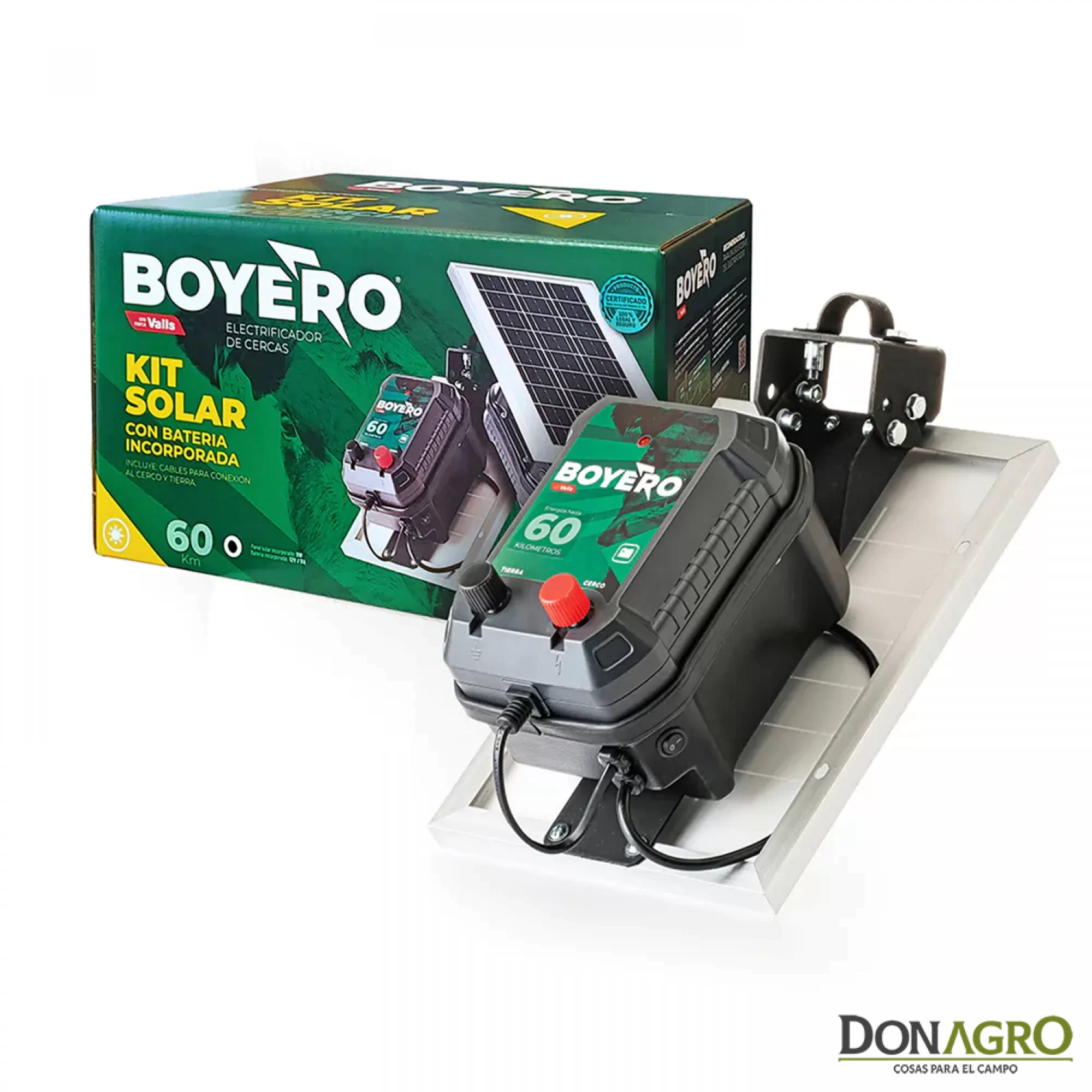 Electrificador Solar con bateria 60km 1.0j Boyero