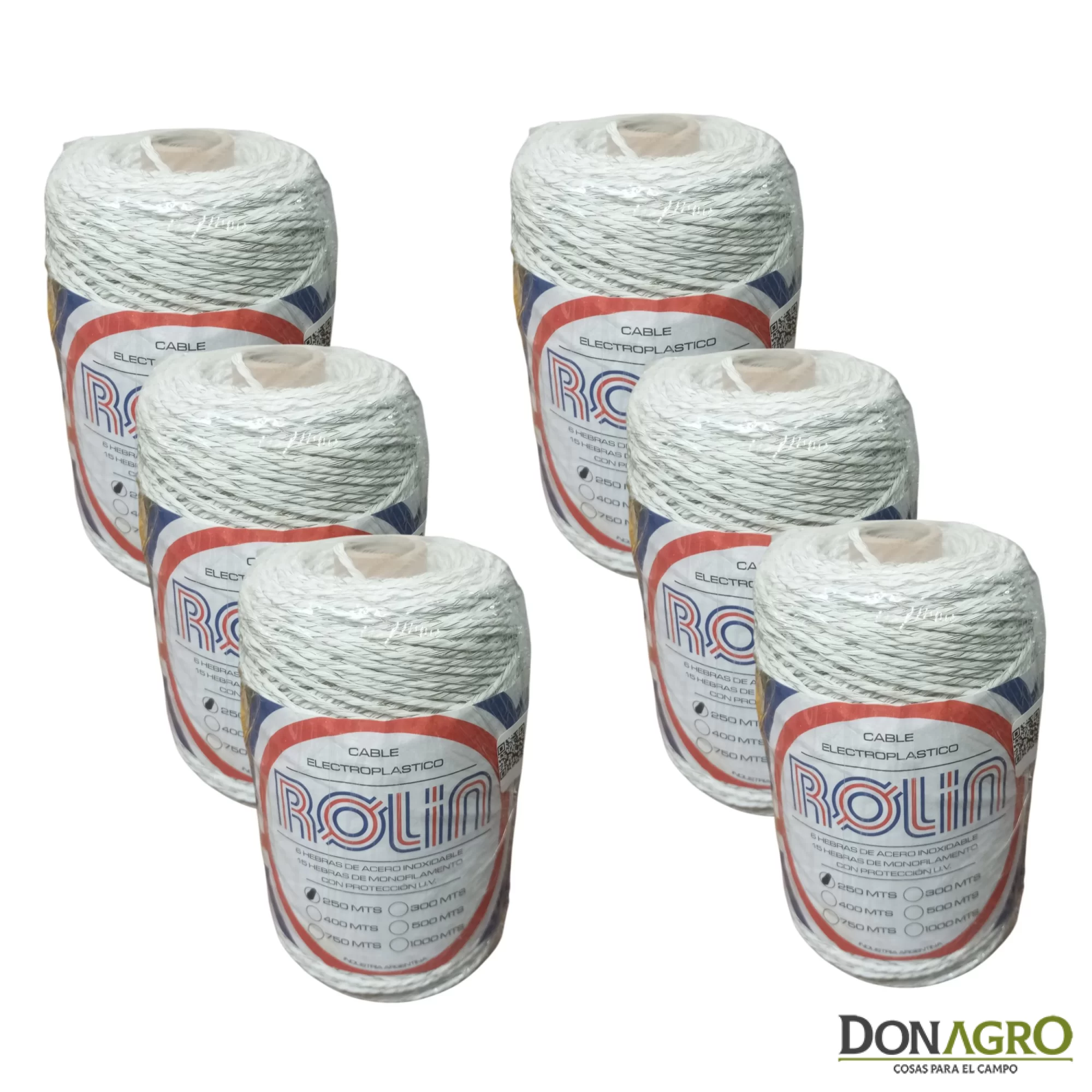 Electropiolin 250 mts 6 hebras X 6 unidades