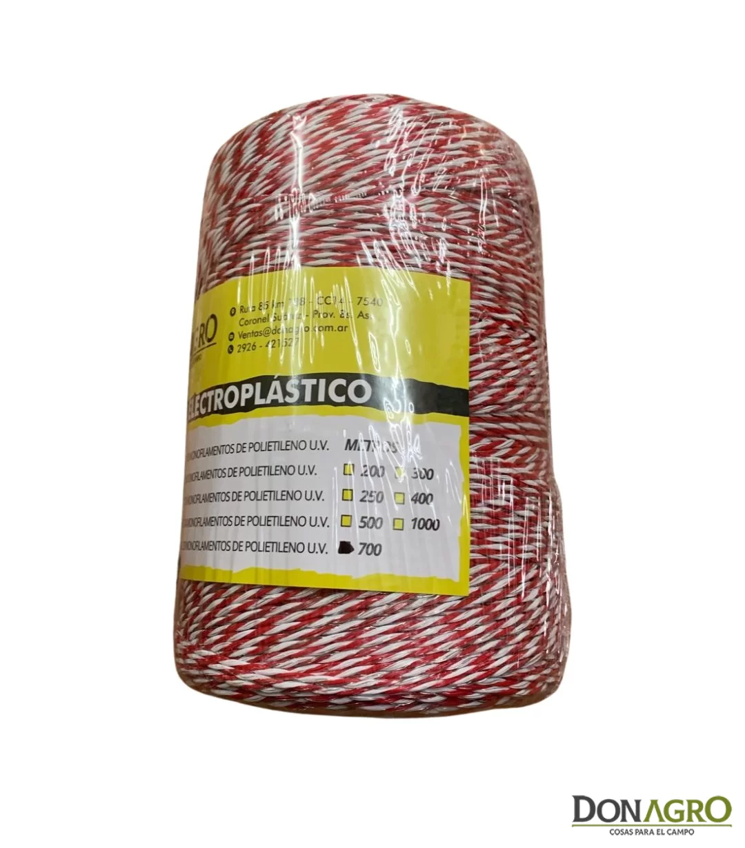 Electropiolin 700 mts 7 hebras Blanco
