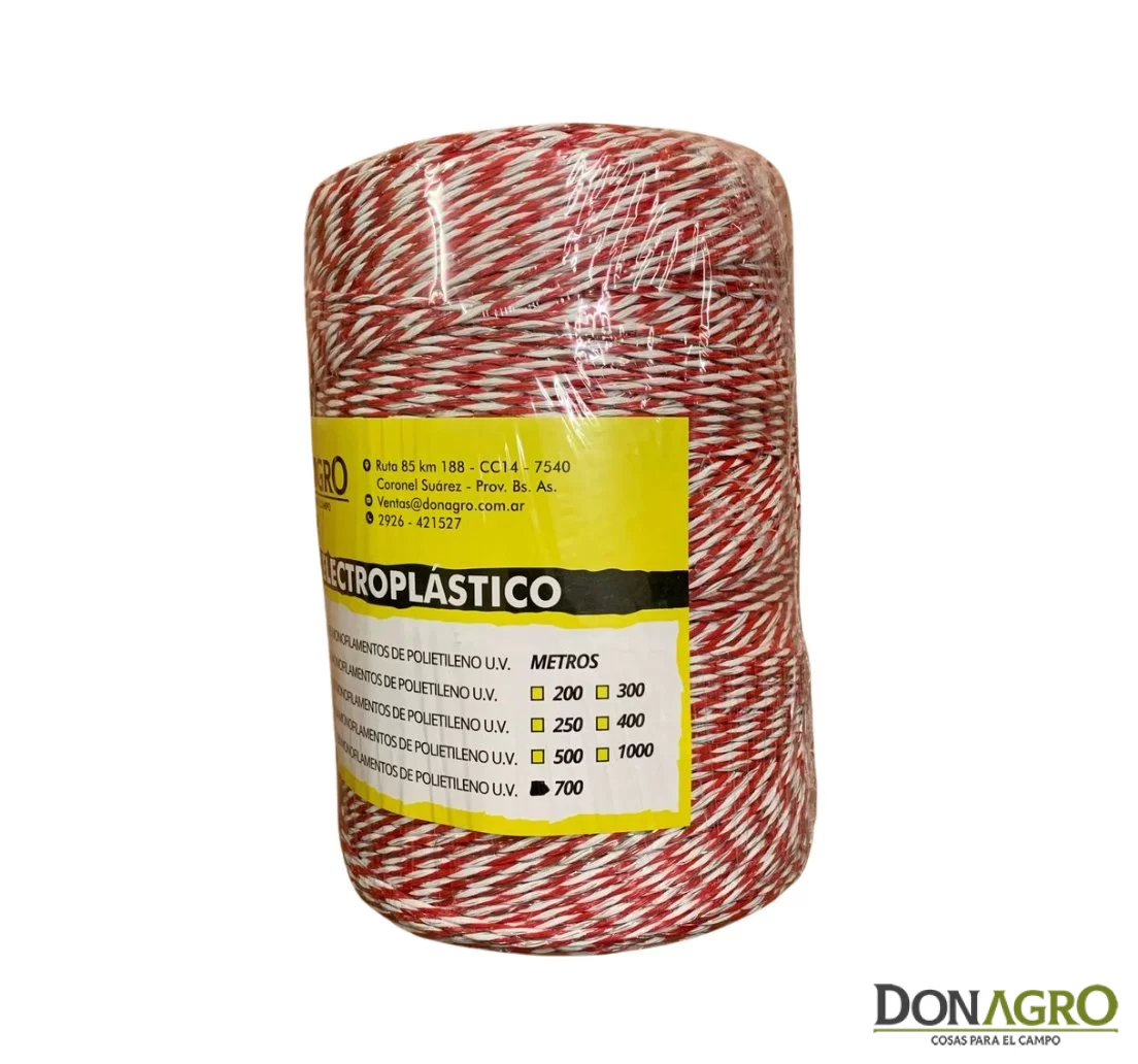 Electropiolin 700 mts 7 hebras Blanco