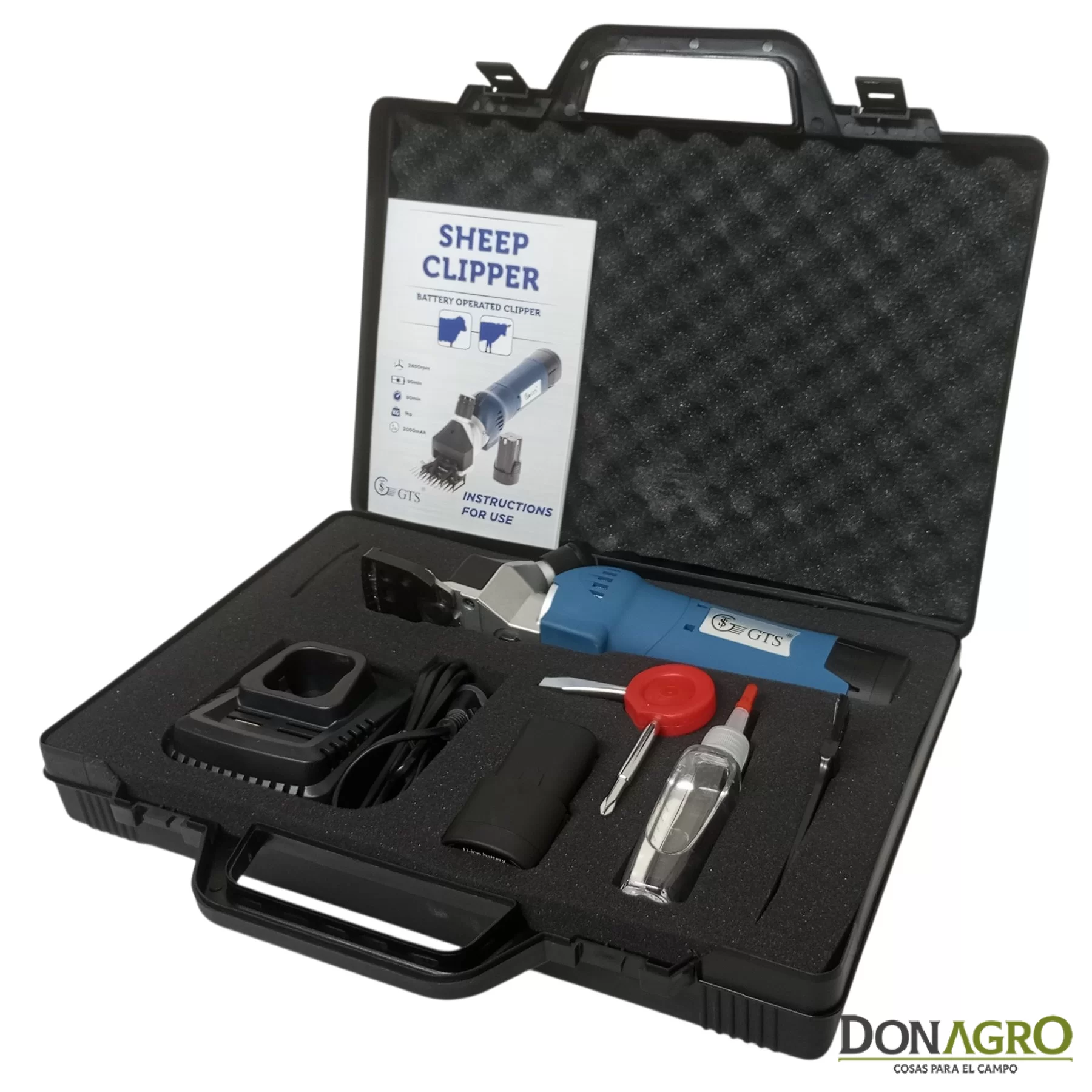 Esquiladora Inalambrica 12v GTS 2 Baterías